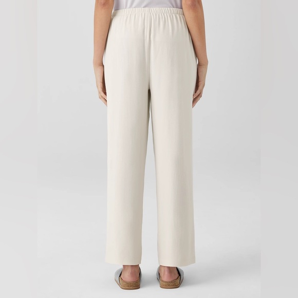 NWT Eileen Fisher Silk Georgette Crepe Straight Pant - Picture 5 of 8